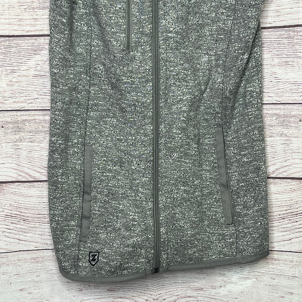 Zusa Women's Midtown Gray Fleece Zipper Vest Logo Size Small New - Picture 12 of 12